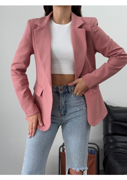 Kadın Blazer Ceket Kısa Düğmeli Astarlı Vatkalı Ceket fırsatları