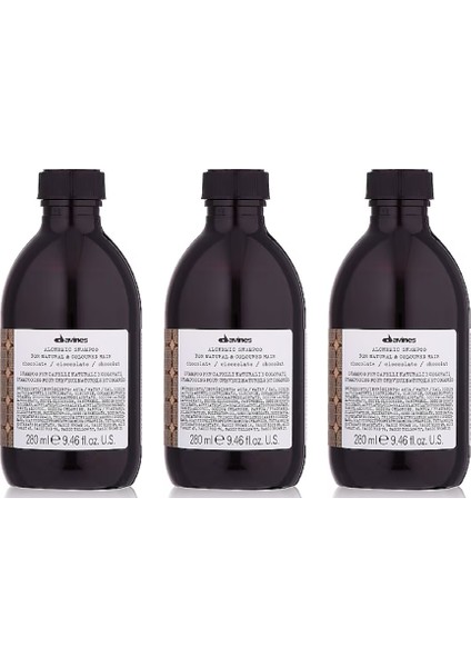 Ekonomik Üçlü Davines Alchemic Çikolata Şampuan 280ML - %100 Orijinal %100 Doğal