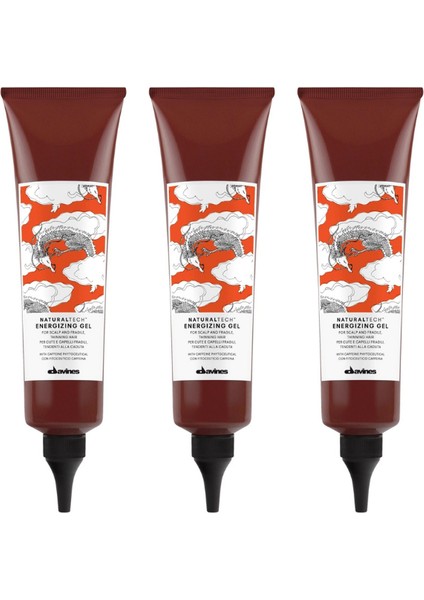 Ekonomik Üçlü Davines Energizing Dökülmeye karşı Bakım Jeli 150ML - %100 Orijinal %100 Doğal