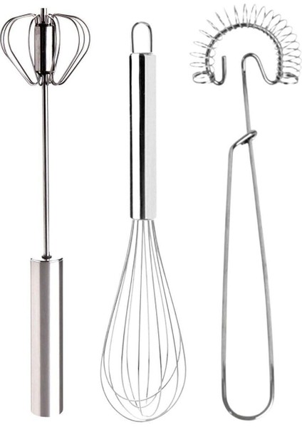 Paslanmaz Çelik Lüx Çırpıcı Seti Otomatik Çırpıcı, Tel Çırpıcı, Yaylı Çırpıcı Yumurta Kek Çırpma
