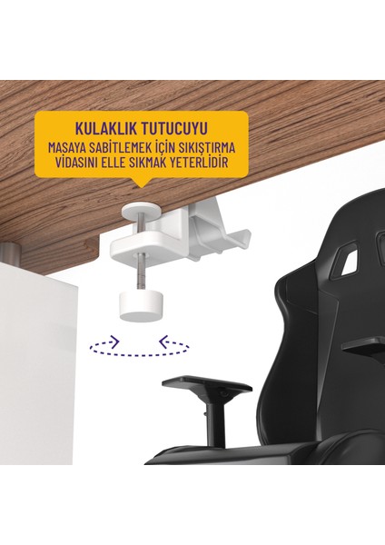 Smilesepet Masa Üstü Düzenleyici Sabit Kulaklık Beyaz indirimleri