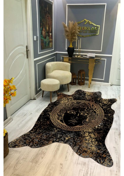Kaymaz Taban Yıkanabilir Dijital Baskı Dekoratif Modern Desenli Apollo Serisi Dot Taban Halı AP23