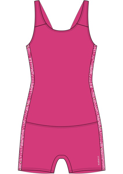 Nabaiji Çocuk Şortlu Mayo - Pembe - 100 VEGA