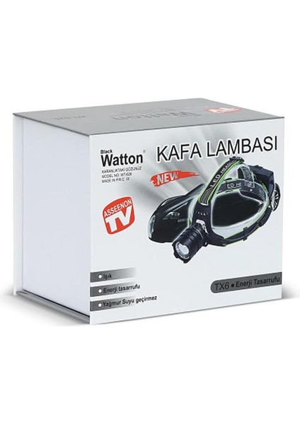 WT-626 Tx6 Enerji Tasarruflu Yağmur Suyu Geçirmez Kafa Lambası