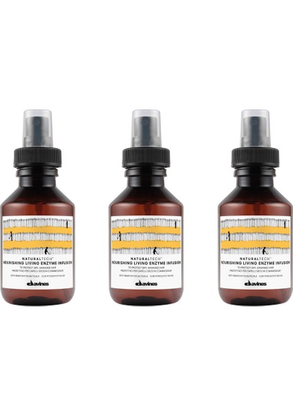 Ekonomik Üçlü Davines Nourishing Yıpranmış Kuru Saç Bakım Bileşeni 100ML - %100 Orijinal %100 Doğal