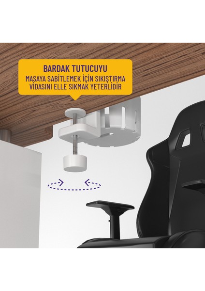 Smilesepet Masa Üstü Düzenleyici Sabit Bardaklık Beyaz indirimleri
