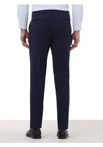 Saks Düz Dokuma Fitted Fit Klasik Yün Karışımlı Pantolon