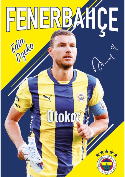 Statikium 2024-2025 Edin Dzeko İmzalı Poster 56 x 80 cm