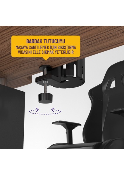 Smilesepet Masa Üstü Düzenleyici Sabit Bardaklık Siyah indirimleri