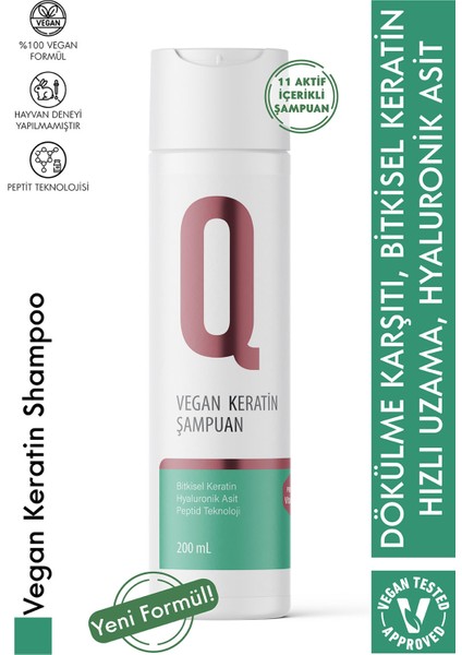 Vegan Sülfatsız Keratin Şampuan 11 Bitki Extract Pro 3 Vitamin Complex