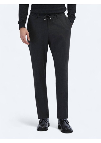 Antrasit Örme Jogging Fit Casual Pantolon