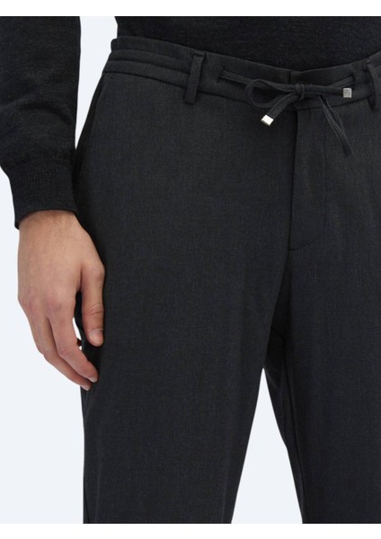 Antrasit Örme Jogging Fit Casual Pantolon