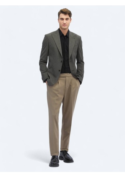 Vizon Desenli Modern Fit Ceket fiyatları