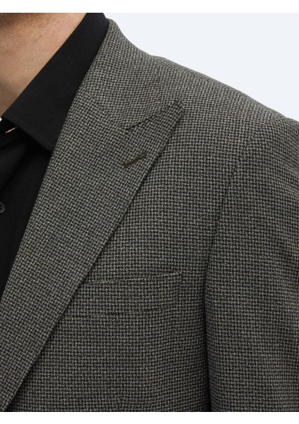 Vizon Desenli Modern Fit Ceket fırsatları