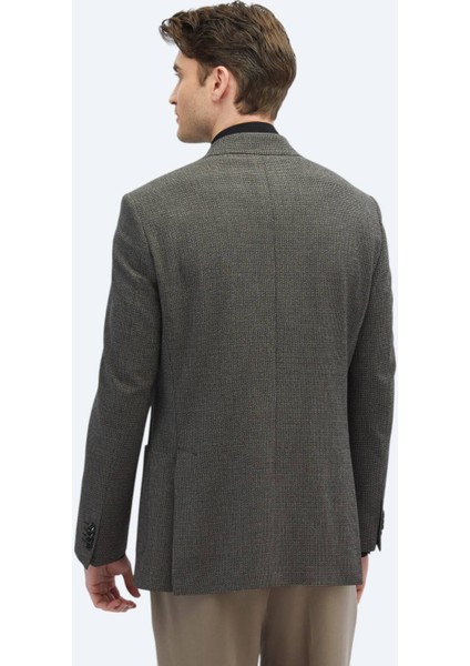 Vizon Desenli Modern Fit Ceket indirimleri