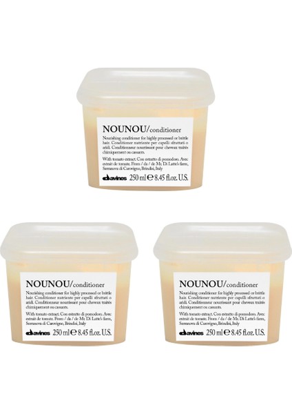 Ekonomik Üçlü Davines Nounou Besleyici ve Koruyucu Bakım Kremi 250ML- %100 Orijinal %100 Doğal