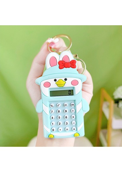 Ördek Temalı Çocuk Öğrenci Hesap Makinesi Arkası Oyunlu Çanta Aksesuarı - Anahtarlık