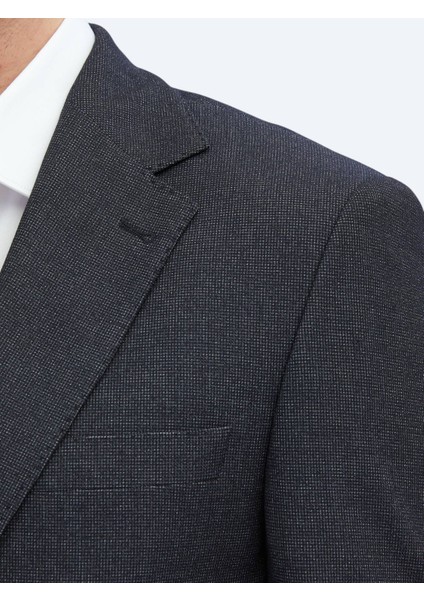 Siyah Desenli Modern Fit Takım Elbise fırsatları