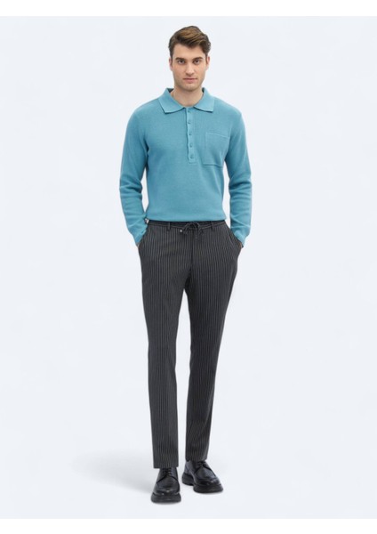 Antrasit Örme Jogging Fit Casual Pantolon