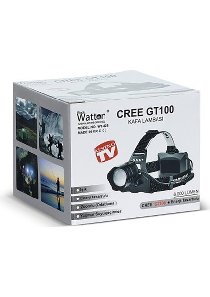 WT-628 Gree Tg 8.000 Lümen Yağmur Suyu Geçirmez Kafa Lambası