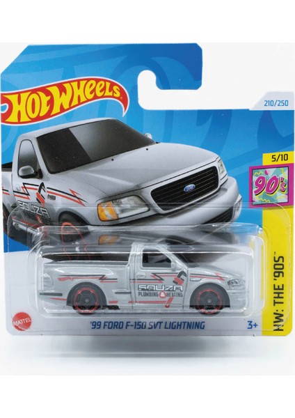 1/64 Ölçek Tekli Regular Arabalar HTB07 Hw: The '90's / '99 Ford F-150 Svt Lightning
