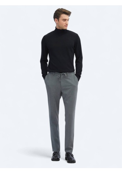 Gri Örme Jogging Fit Casual Pantolon