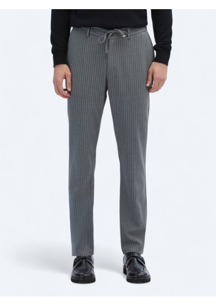 Gri Örme Jogging Fit Casual Pantolon