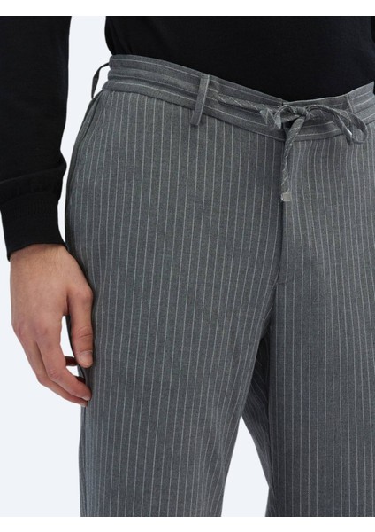 Gri Örme Jogging Fit Casual Pantolon