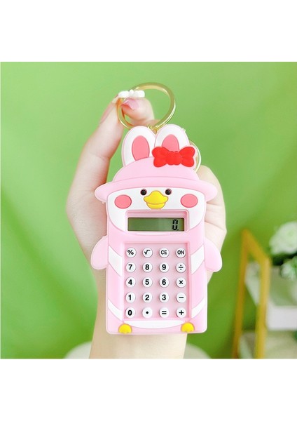 Ördek Temalı Çocuk Öğrenci Hesap Makinesi Arkası Oyunlu Çanta Aksesuarı - Anahtarlık