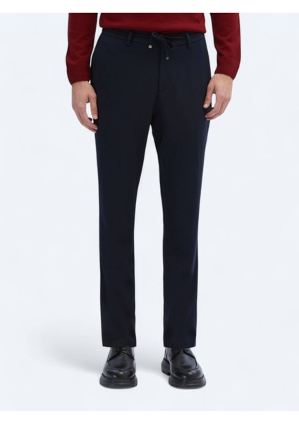 Lacivert Örme Jogging Fit Casual Pantolon