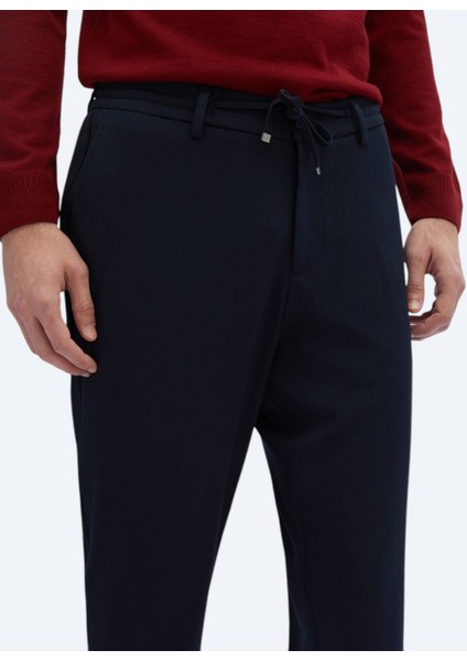 Lacivert Örme Jogging Fit Casual Pantolon