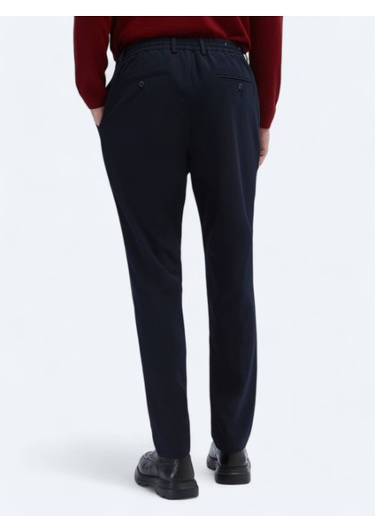 Lacivert Örme Jogging Fit Casual Pantolon