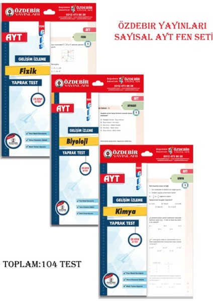 Ayt Fizik / Kimya / Biyoloji Yaprak Test
