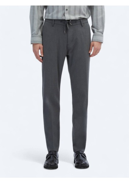 Gri Desenli Dokuma Casual Pantolon fiyatları
