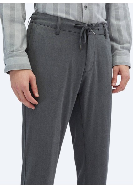 Gri Desenli Dokuma Casual Pantolon modelleri