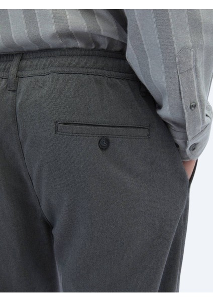 Gri Desenli Dokuma Casual Pantolon fırsatları