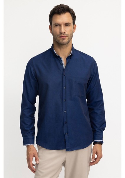Klasik Fit Pamuklu Kolay Ütü Oxford Düz Erkek Gömlek fiyatları