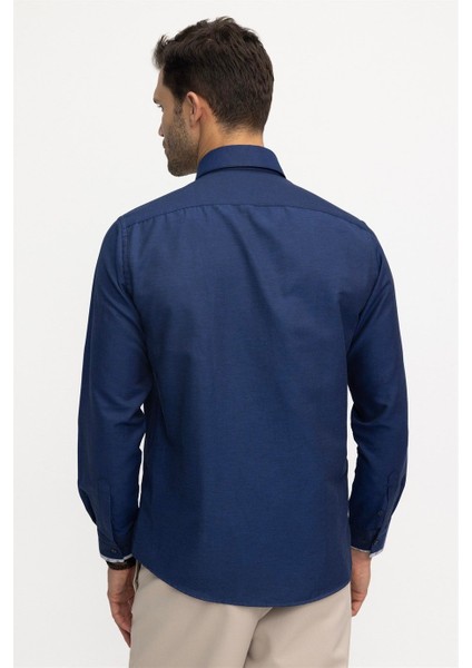 Klasik Fit Pamuklu Kolay Ütü Oxford Düz Erkek Gömlek fırsatları