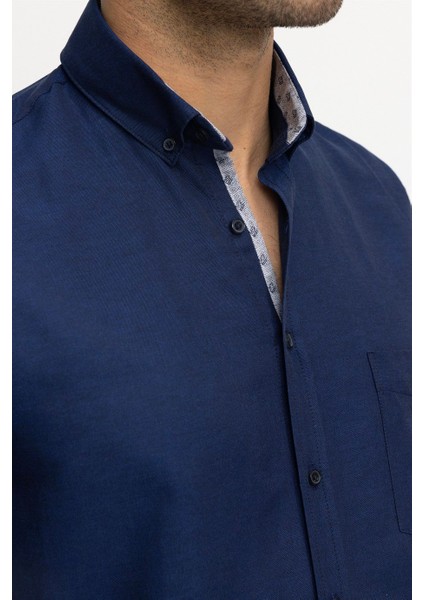 Klasik Fit Pamuklu Kolay Ütü Oxford Düz Erkek Gömlek indirimleri