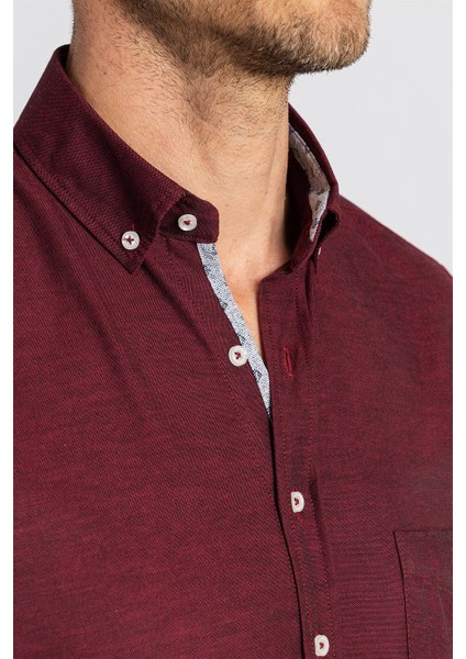 Classic Fit Bol Kesim Poplin Oxford Çiçek Garnili Uzun Kol Gömlek modelleri