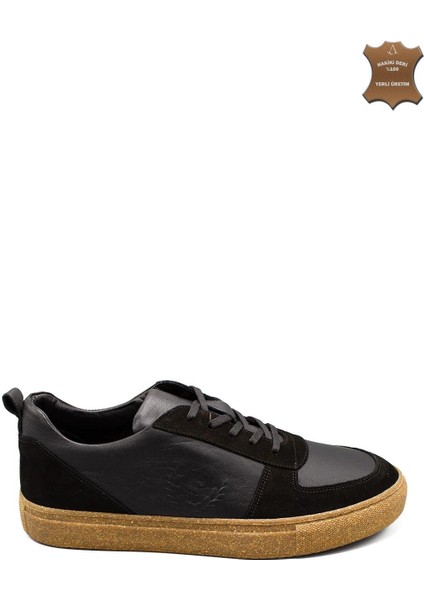 Erkek Sneaker Hakiki Deri Ayakkabı 082Y24E40714