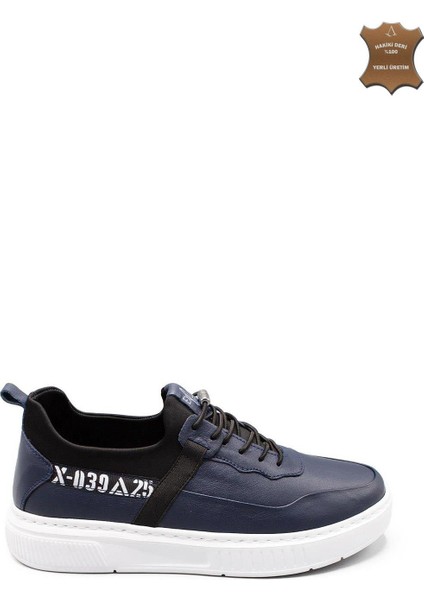 Erkek Sneaker Hakiki Deri Ayakkabı 082Y24E40749