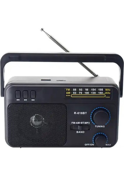 R-618BT Nostalji Radyo Kablosuz Hoparlör - Speaker