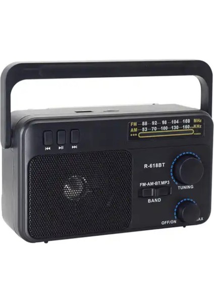 R-618BT Nostalji Radyo Kablosuz Hoparlör - Speaker
