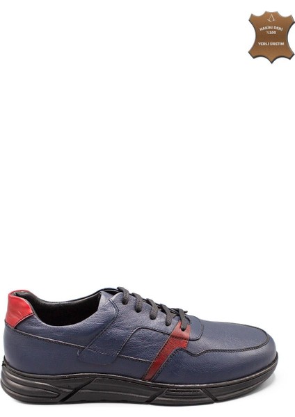Erkek Sneaker Hakiki Deri Ayakkabı 031Y24E5786