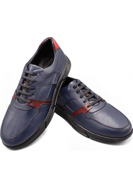 Erkek Sneaker Hakiki Deri Ayakkabı 031Y24E5786