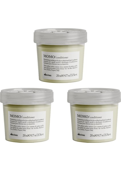 Ekonomik Üçlü Davines Momo Nemlendirici ve Koruyucu Krem 250ML - %100 Orijinal %100 Doğal