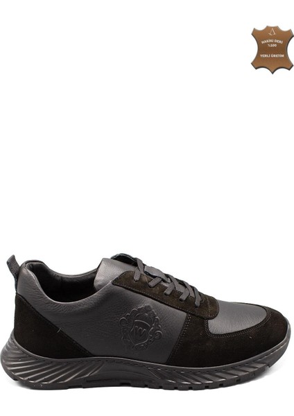 Erkek Sneaker Hakiki Deri Ayakkabı 082Y24E40724