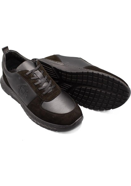 Erkek Sneaker Hakiki Deri Ayakkabı 082Y24E40724