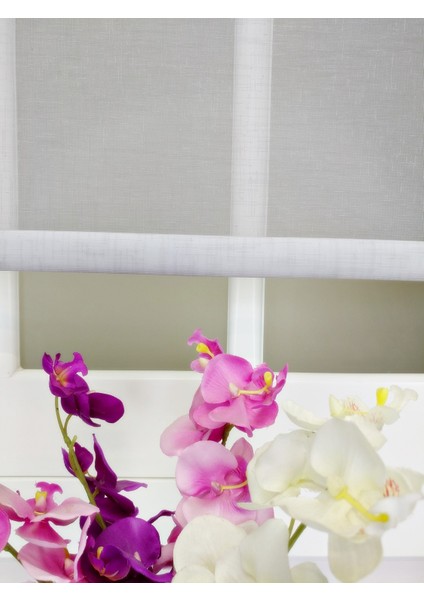 Çiftli Sistem Yeni Gri Keten Tül + Stor indirimleri